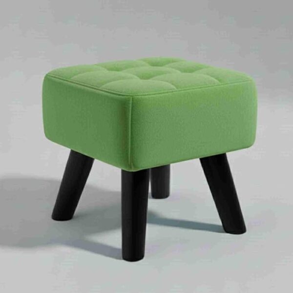 Luxurious Pouffes Home Decoration Ottoman Sitting Stool Soft Padded Foot Stool with Solid Wood Legs Sofa Footrest Additional Seating Couch in The Dressing Office and Living Room (Parrot Grn)