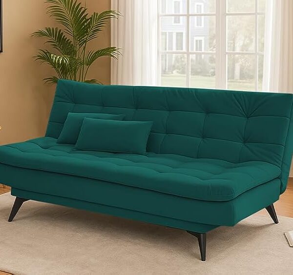 Danny 3 Seater Sofa Cum Bed for Living Room Premium Fabric Sofa for Living Room (Pine)