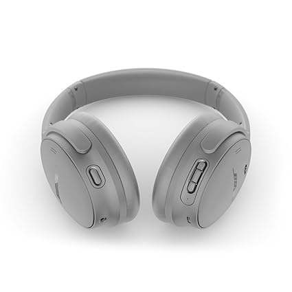 Bose QuietComfort Bluetooth Headphones, Wireless Headphones with Active Over Ear Noise Cancelling and Mic, Deep Bass, Up to 24 Hour Playtime, Moonlight Gray - Limited Edition Color