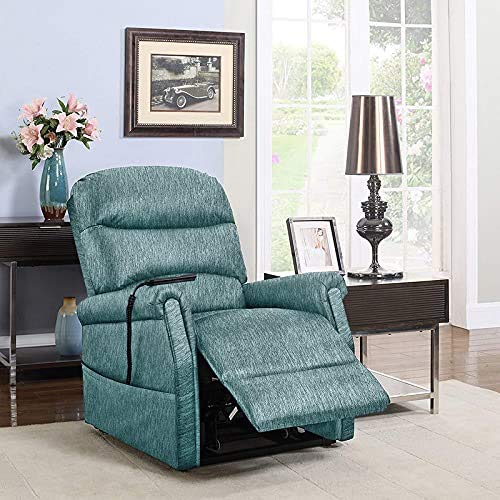 KosmoCare Cotton Blend Electric Plush Power Lift Recliner Living Room Chair - Color Teal