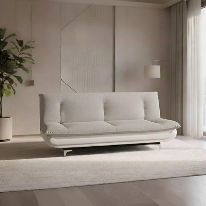 Torque Siesta 3 Seater Sofa Cuma Bed for Sleeping - Light Grey | Premium Suede Fabric Sofa Cum Bed 6x4 Feet | Foldable Sofa Beds for Festival Gifts Set Home D?cor