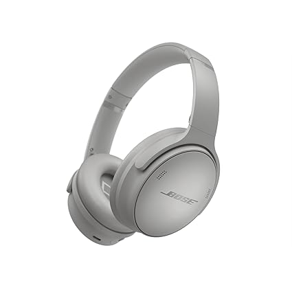 Bose QuietComfort Bluetooth Headphones, Wireless Headphones with Active Over Ear Noise Cancelling and Mic, Deep Bass, Up to 24 Hour Playtime, Moonlight Gray - Limited Edition Color