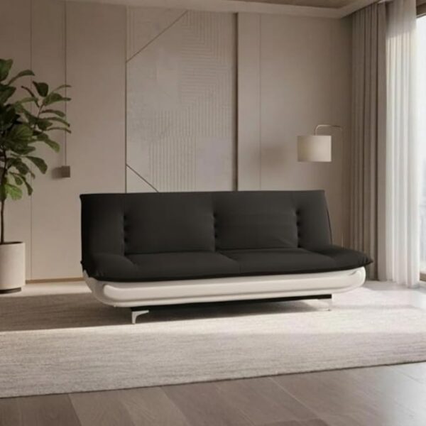 Torque Siesta 3 Seater Sofa Cuma Bed for Sleeping - Black | Premium Suede Fabric Sofa Cum Bed 6x4 Feet | Foldable Sofa Beds for Festival Gifts Set Home D?cor
