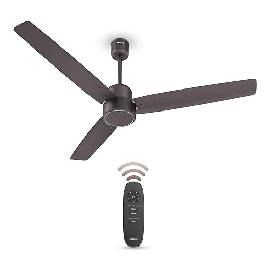Havells FAB BLDC Ceiling Fan 1200mm, 380 RPM, Upto 65% Savings, Reverse Rotation, 4 Modes (Boost, Sleep, Breeze, Mop), Low Wattage 30W, Low Noise, Air Flow: 225 CMM, 3 Years Warranty, Cocoa Brown