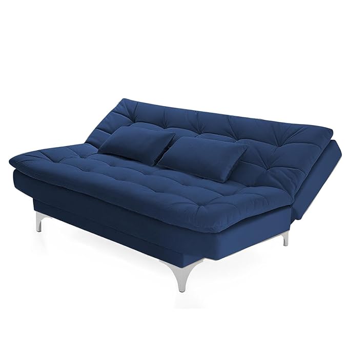 Danny 3 Seater Sofa Cum Bed for Living Room Premium Fabric Sofa for Living Room (Blue Colour)