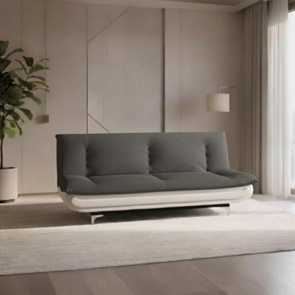 Torque Siesta 3 Seater Sofa Cuma Bed for Sleeping - Grey & White | Premium Suede Fabric Sofa Cum Bed 6x4 Feet | Foldable Sofa Beds for Festival Gifts Set Home D?cor