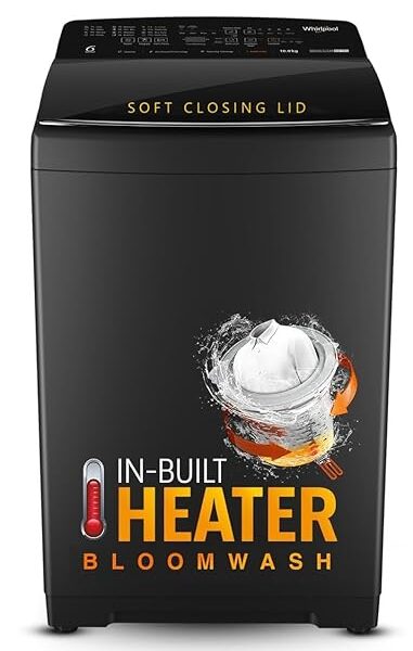 Whirlpool 10 Kg 5 Star Magic Clean BW Pro Heater Fully-Automatic Top Load Washing Machine (Magic Clean BW PRO H 10 KG Mn Grey 10YMW with in-Built Heater, 2025)