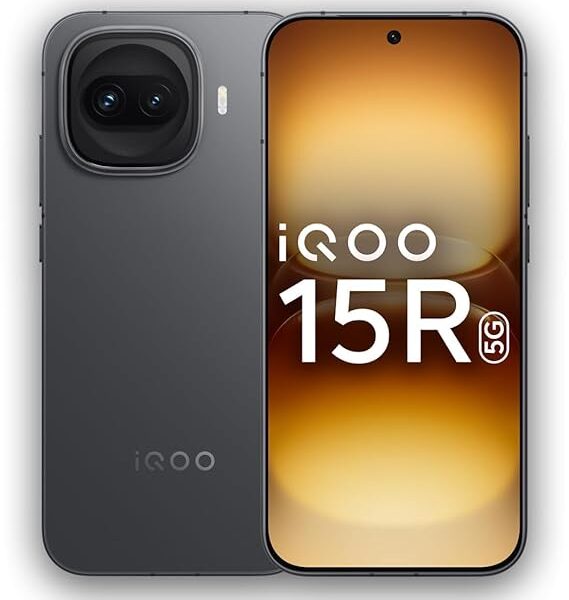 iQOO 15R (Dark Knight, 12GB RAM, 512GB Storage) | Snapdragon? 8 Gen 5 Processor | India?s Slimmest Smartphone in 7600mAh Battery* | Segment's Most Stable 144FPS Gaming*