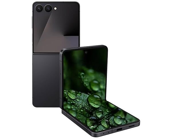 Samsung Galaxy Z Flip7 5G Smartphone with Galaxy AI (JetBlack, 12GB RAM, 256GB Storage), Ultra Sleek Design with 50MP High-Resolution Camera, Exynos 2500, Google Gemini
