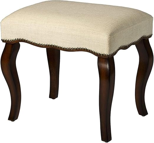 Wooden Twist Hand Carved Teak Wood Footrest Stool Ottoman for Living Room (Design-3)