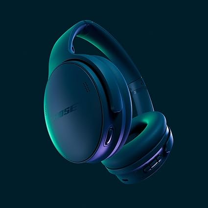 Bose QuietComfort Wireless Noise Cancelling Headphones, Bluetooth Over Ear Headphones with up to 24 Hour Battery Life, Twilight Blue - Limited Edition