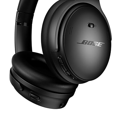 Bose New QuietComfort Wireless Noise Cancelling Headphones, Bluetooth Over Ear Headphones with Up to 24 Hour Battery Life - Black