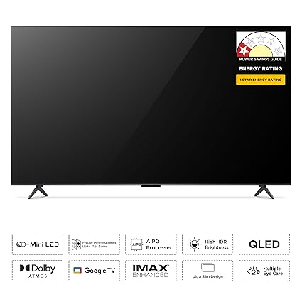 TCL 139 cm (55 inches) 4K Ultra HD Smart QD-Mini LED Google TV 55C6KS