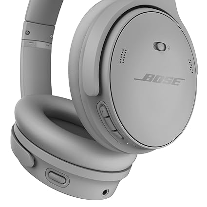 Bose QuietComfort Bluetooth Headphones, Wireless Headphones with Active Over Ear Noise Cancelling and Mic, Deep Bass, Up to 24 Hour Playtime, Moonlight Gray - Limited Edition Color