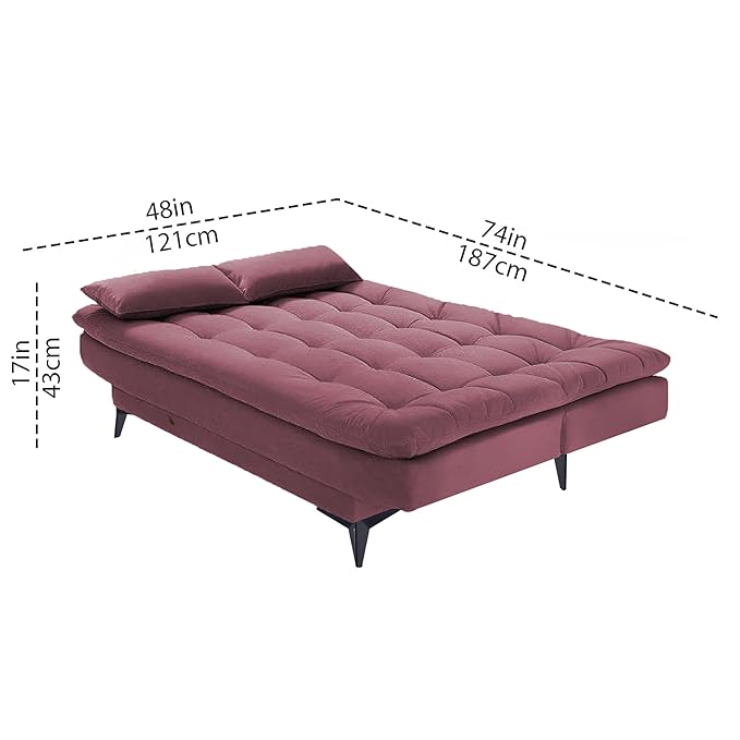 Danny 3 Seater Sofa Cum Bed for Living Room Premium Fabric Sofa for Living Room (Move)