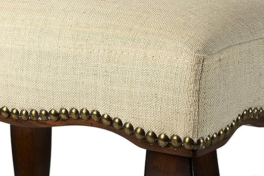 Wooden Twist Hand Carved Teak Wood Footrest Stool Ottoman for Living Room (Design-3)