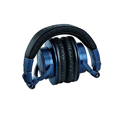 Audio-Technica ATH-M50xBT2 Bluetooth Wireless Over Ear Headphones with Dual Mic, 45MM Large-Aperture Drivers, 50-Hour Battery Life, USB-C Fast Charging, Studio Sound, Dual Pairing - Blue