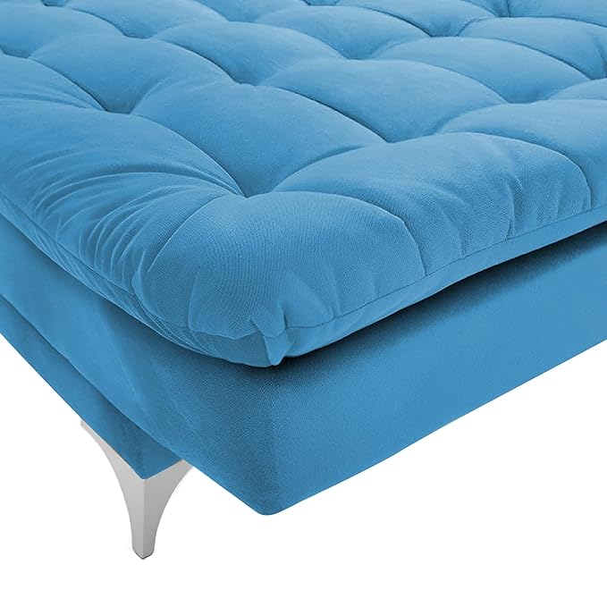 Danny 3 Seater Sofa Cum Bed for Living Room Premium Fabric Sofa for Living Room (Aqua Blue)