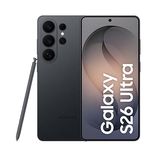 Samsung Galaxy S26 Ultra 5G (Black, 12GB RAM, 256GB Storage) with Built-in Privacy Display, AI Phone, Photo Assist, Creative Studio, 200MP Camera, 5000mAh Battery and Snapdragon 8 Elite Gen 5