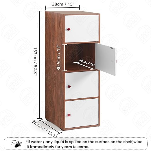 The Attic Oregon 3 Door Sideboard, Multipurpose Cabinet for Kitchen and Living Room Storage, Classy Sideboard, Solid Mango Wood, Natural Matte Finish