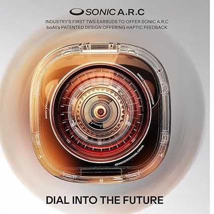 boAt 2026 Launch Nirvana Crown, Sonic ARC, LEDs, Haptic Feedback, 50dB Hybrid ANC, Spatial Audio, 6 Mic ENx, App Support, v6.0 Bluetooth Earbuds, TWS Ear Buds Wireless Earphones with Mic (Sapphire Blue)