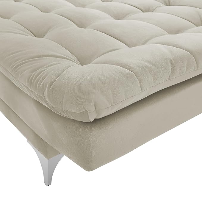 Danny 3 Seater Sofa Cum Bed for Living Room Premium Fabric Sofa for Living Room (Beige)