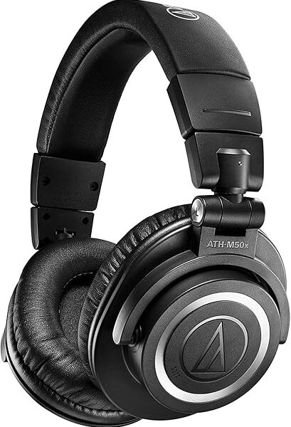 Audio-Technica ATH-M50xBT2 Bluetooth Wireless Over Ear Headphones with Dual Mic, 45MM Large-Aperture Drivers, 50-Hour Battery Life, USB-C Fast Charging, Studio Sound, Dual Pairing - Black
