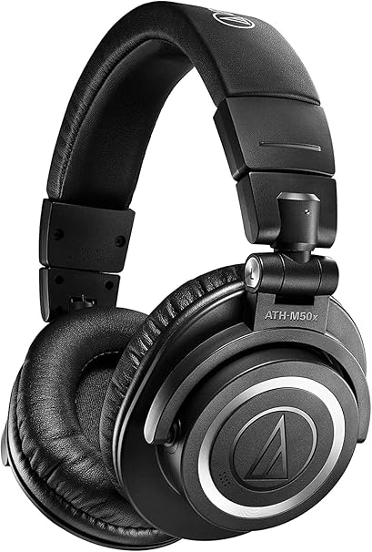 Audio-Technica ATH-M50xBT2 Bluetooth Wireless Over Ear Headphones with Dual Mic, 45MM Large-Aperture Drivers, 50-Hour Battery Life, USB-C Fast Charging, Studio Sound, Dual Pairing - Black