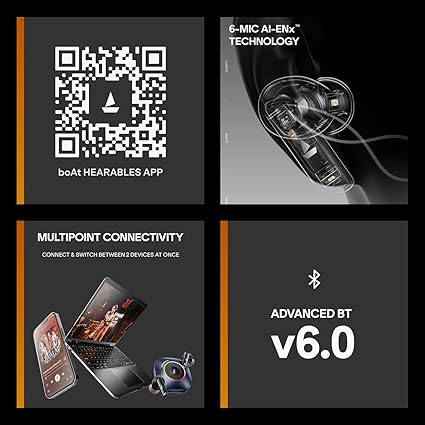 boAt 2026 Launch Nirvana Crown, Sonic ARC, LEDs, Haptic Feedback, 50dB Hybrid ANC, Spatial Audio, 6 Mic ENx, App Support, v6.0 Bluetooth Earbuds, TWS Ear Buds Wireless Earphones with Mic