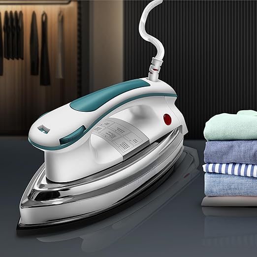 Wipro Elato GD203 1200 Watt Heavyweight Dry Iron, Quick Heat Up, Anti Bacterial German Weilburger Dual Coated Soleplate, 5 Modes, Dry Iron Press, Wrinkle Free Clothes in One Shot, 2 Year Warranty, Blue