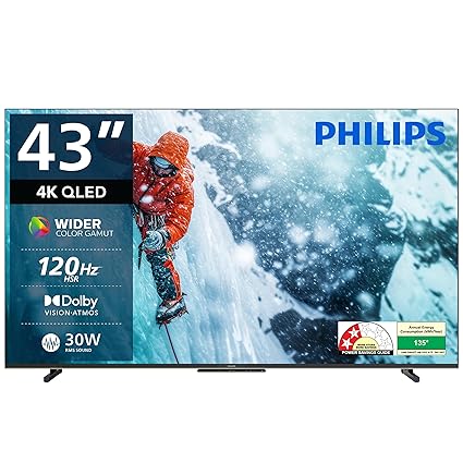Philips 109 cm (43 inches) Lumina Series - 4K QLED Google TV - 43PQT8100/94