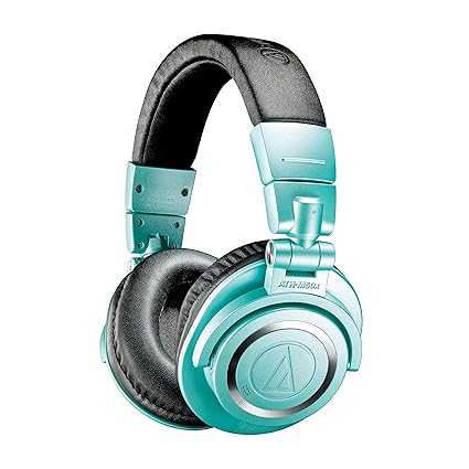Audio-Technica ATH-M50xBT2 Bluetooth Wireless Over Ear Headphones with Dual Mic, 45MM Large-Aperture Drivers, 50-Hour Battery Life, USB-C Fast Charging, Studio Sound, Dual Pairing - Blue