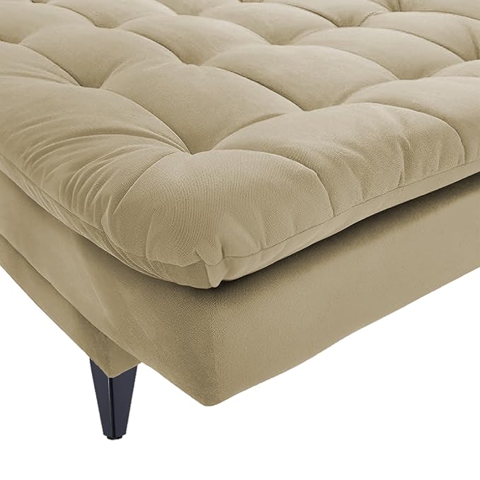 Danny 3 Seater Sofa Cum Bed for Living Room Premium Fabric Sofa for Living Room (Cream)