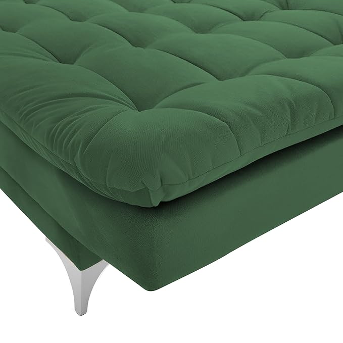 Danny 3 Seater Sofa Cum Bed for Living Room Premium Fabric Sofa for Living Room (Green Colour Fabric)