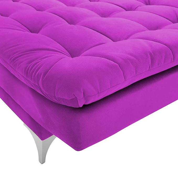 Danny 3 Seater Sofa Cum Bed for Living Room Premium Fabric Sofa for Living Room (Pink)