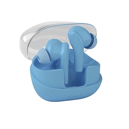 TWS in-Ear Earbuds (P50) with Up to 50 Hours of Fast Charging | Dual 10mm Drivers | IPX4 Water-Resistance | Bluetooth 5.3 | Quad Mic with ENC | Touch Controls (Light Blue)