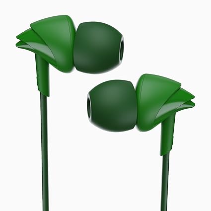 Boat Newly Launched Bassheads 100 C Wired in Ear Earphones with Type- C Jack, in-line Microphone, 10Mm Drivers, Signature Sound, Integrated Controls and Multi-OS Compatibility GREEN