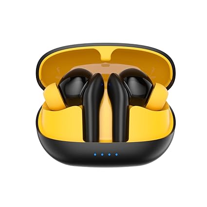 TWS in-Ear Earbuds (AB-T08) - C2 with Up to 50 Hours of Fast Charging | Dual 10mm Drivers | IPX4 Water-Resistance | Bluetooth 5.3 | Charging Case with Mic | Touch Control (Black)