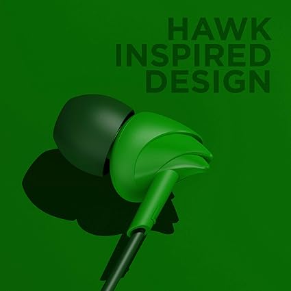 Boat Newly Launched Bassheads 100 C Wired in Ear Earphones with Type- C Jack, in-line Microphone, 10Mm Drivers, Signature Sound, Integrated Controls and Multi-OS Compatibility GREEN