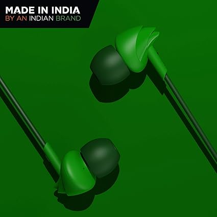 Boat Newly Launched Bassheads 100 C Wired in Ear Earphones with Type- C Jack, in-line Microphone, 10Mm Drivers, Signature Sound, Integrated Controls and Multi-OS Compatibility GREEN