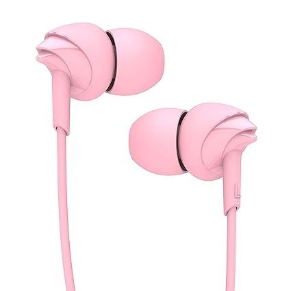 Boat Newly Launched Bassheads 100 C Wired in Ear Earphones with Type- C Jack, in-line Microphone, 10Mm Drivers, Signature Sound, Integrated Controls and Multi-OS Compatibility PINK