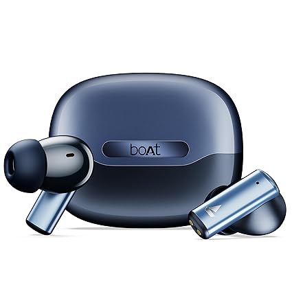Boat Airdopes Prime 701 ANC, 46dB Hybrid ANC, 50Hr Battery, Real Spatial Audio, Multidevice Connect, App Support, Bluetooth Earbuds, TWS Ear Buds Wireless Earphones with Mic (Titanium Blue)