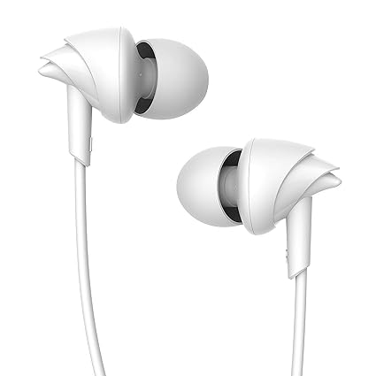 Boat Newly Launched Bassheads 100 C Wired in Ear Earphones with Type- C Jack, in-line Microphone, 10Mm Drivers, Signature Sound, Integrated Controls and Multi-OS Compatibility white